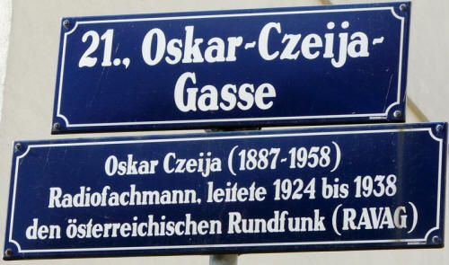 Oskar Czeija in Wien 21 am Ort des ehemaligen Mittelwellensenders Bisamberg