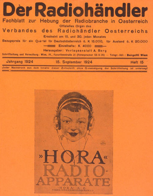 Der Radiohndler mit dem Jahrgang 1 aus 1924