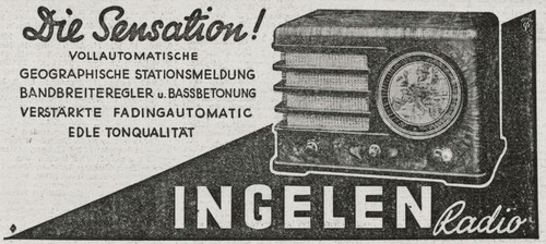 Ingelen Geographic Werbung 1936