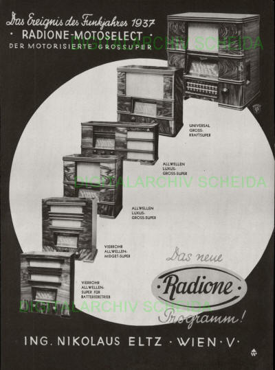 Radione MotoSelect Werbung 1936