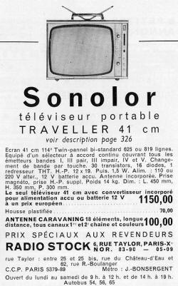 Der französische Sonolor téléviseur portable Traveller 41 Mehrnormenfernseher