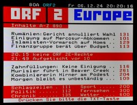 ORF TELETEXT Bildschirmaufnahme