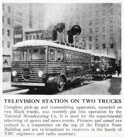 NBC OB Van 1939 in New York (Quelle: RCA)